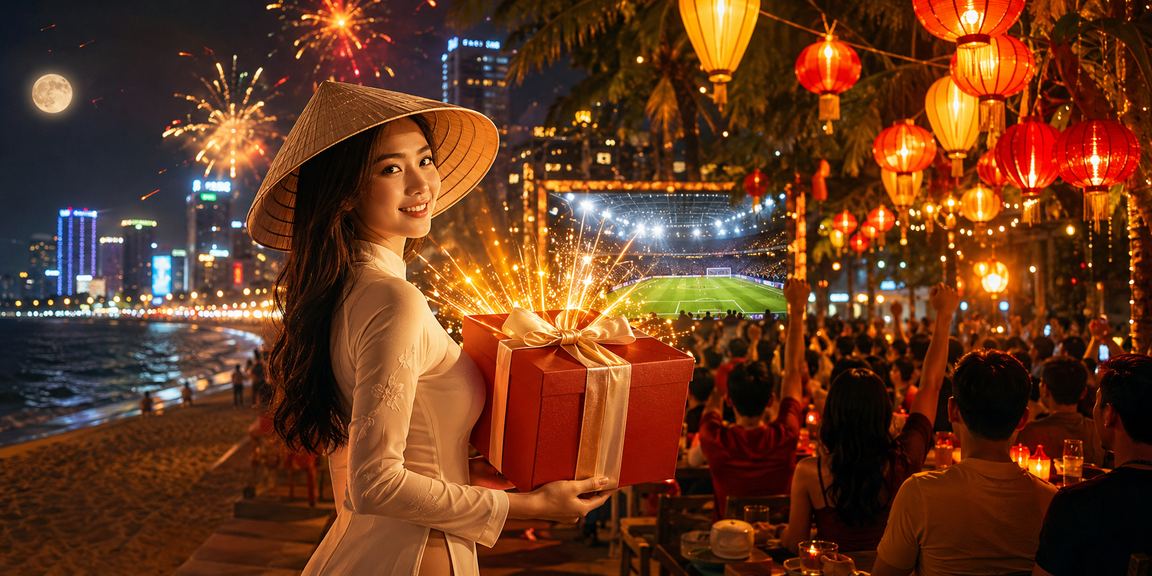 Người phụ nữ đội nón lá trải nghiệm đặt cược trực tuyến tại Hội An