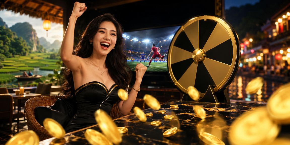 Người chơi nhận thưởng rút thăm may mắn tại khu du lịch Ninh Bình